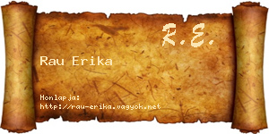 Rau Erika névjegykártya